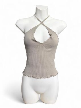 Free People Ribbed Halter Tank Top